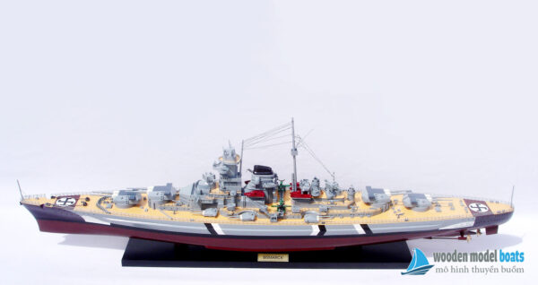 Mô Hình Thuyền Chiến Bismarck 100Cm