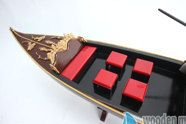 Mô Hình Thuyền Venetian Gondola Sơn Đen (14)